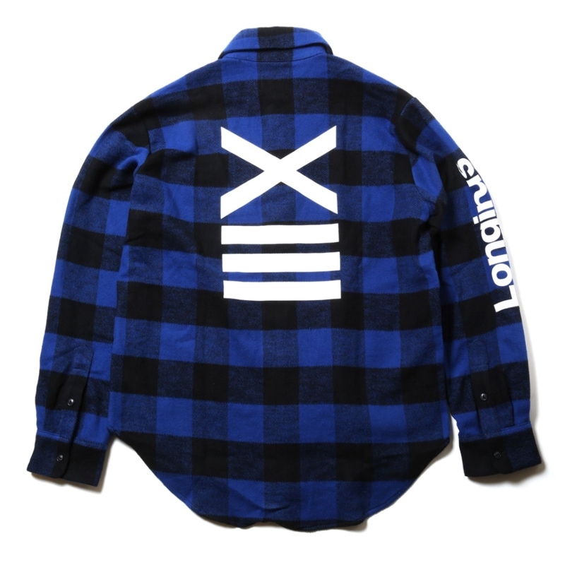 EVANGELION XIII FLANNEL CHECK SHIRTS JKT (ブルー)