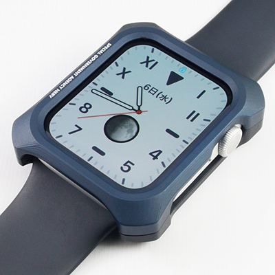 Solid bumper for Apple Watch (EVANGELION Limited) (Black×Navy(渚カヲル))