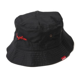 EVANGELION POLYESTER BUCKET HAT (BLACK)