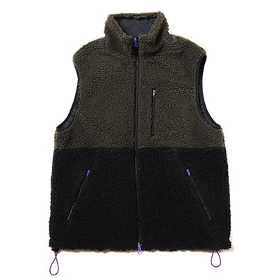 EVANGELION BOA VEST (BLACK×GREEN(EVA-01))