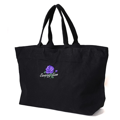EVA-01 Flower Embroidery EVERYDAY BAG (BLACK(初号機ローズ))