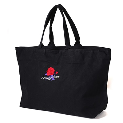 EVA-01 Flower Embroidery EVERYDAY BAG (BLACK(初号機覚醒ローズ))