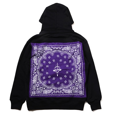 EVA-01 BANDANNA PARKA β (BLACK×PURPLE)