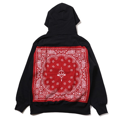 EVA-01 BANDANNA PARKA (BLACK×RED(NERV))