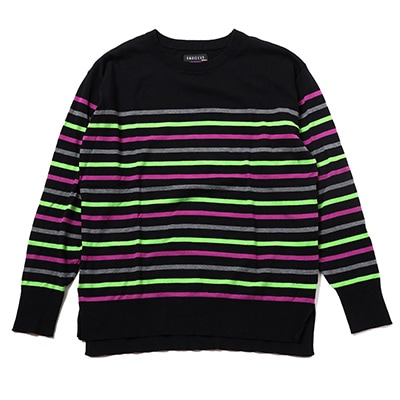 EVANGELION BORDER KNIT (GRAY×GREEN×PURPLE)