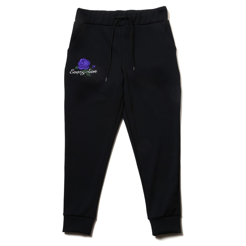 EVA-01 Flower Embroidery Pants (BLACK(初号機ローズ))