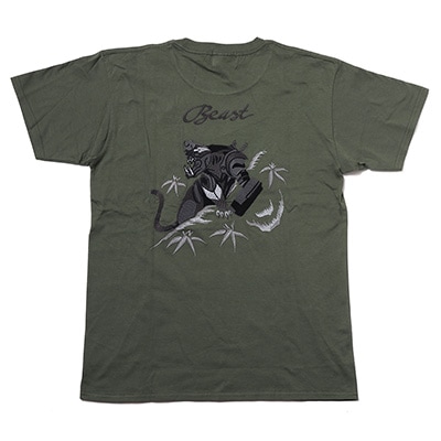 THE BEAST EMBROIDERY T-Shirt (OLIVE)