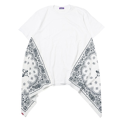 EVA-01 PAISLEYS BANDANNA BIG T-Shirt (WHITE)