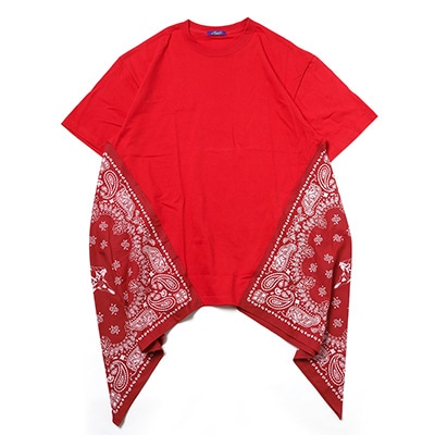 EVA-01 PAISLEYS BANDANNA BIG T-Shirt (RED)
