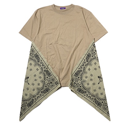 EVA-01 PAISLEYS BANDANNA BIG T-Shirt (SAND KHAKI)