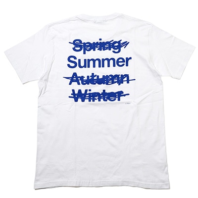 NEW ONLY SUMMER T-Shirt (WHITE×BLUE)