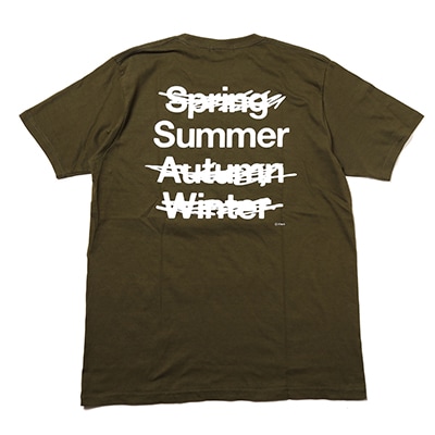 NEW ONLY SUMMER T-Shirt (OLIVE×WHITE)