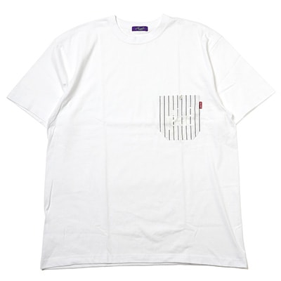 THE BEAST STRIPE POCKET T-Shirt (WHITE)