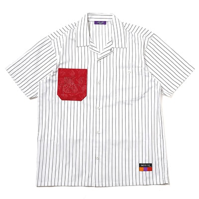 THE BEAST STRIPE WORK SHIRT (WHITE)