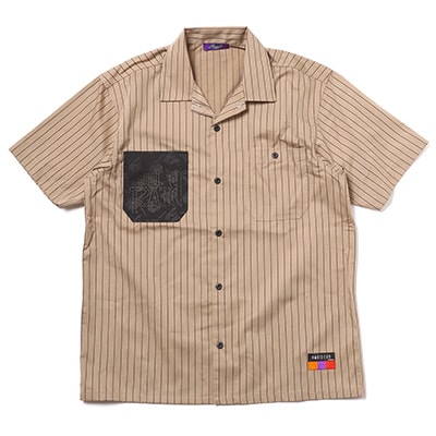 THE BEAST STRIPE WORK SHIRT (BEIGE)