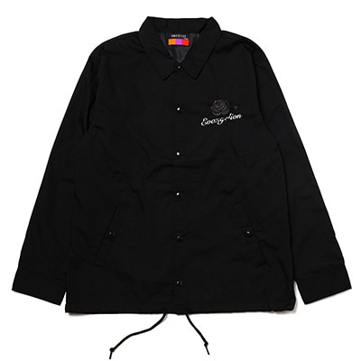 EVA-01 Flower Embroidery COACH JACKET BLACK EDITION (BLACK)