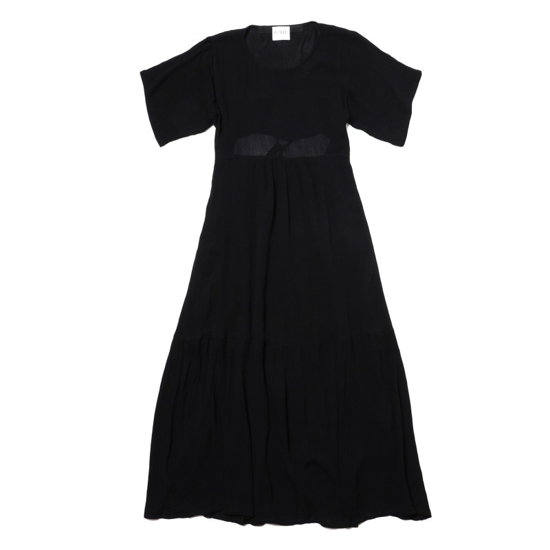 EVANGELION Cotton Crepe Dress (BLACK)