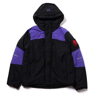 EVANGELION 2TONE DOWN JACKET (BLACK(EVA-01))
