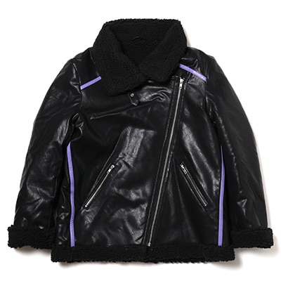 EVANGELION BOA RIDERS JACKET (BLACK×PURPLE(EVA-01))