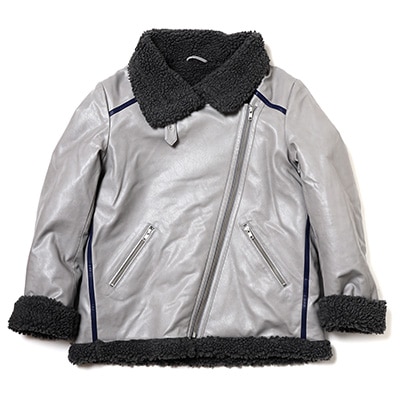 EVANGELION BOA RIDERS JACKET (GRAY×NAVY(KAWORU))