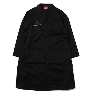 EVA-01 Flower Embroidery ENGINEER COAT (BLACK)