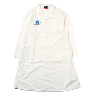 EVA-01 Flower Embroidery ENGINEER COAT (WHITE)