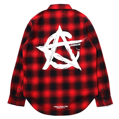 CIRCLE EVA FLANNEL CHECK SHIRTS (RED)