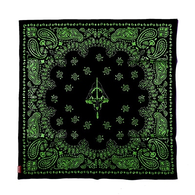 EVA-01 PAISLEYS BANDANA (BLACK×GREEN)