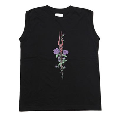 Longinus Rose Sleeveless T-shirt (BLACK(COLOR))