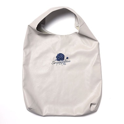 EVA-01 Flower Embroidery Tote Bag (GRAY)