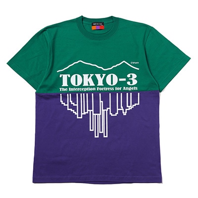 TOKYO-3 2Tone T-Shirt β (GREEN×PURPLE)