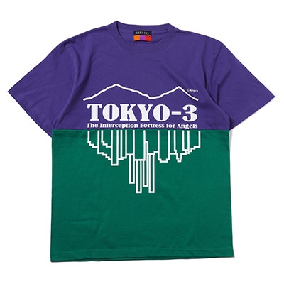 TOKYO-3 2Tone T-Shirt β (PURPLE×GREEN)