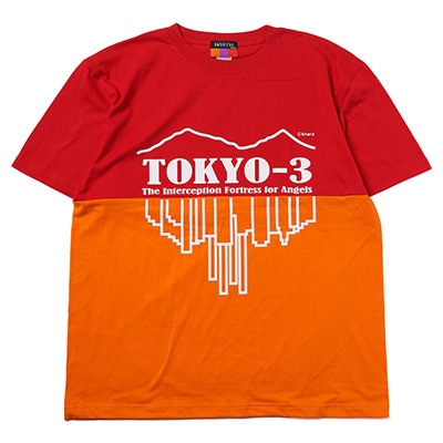 TOKYO-3 2Tone T-Shirt β (RED×ORANGE)