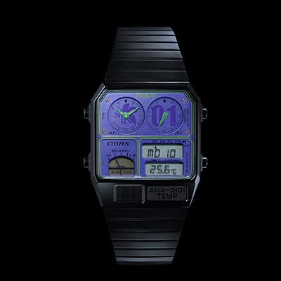 EVANGELION STORE オリジナル腕時計 CITIZEN ANA-DIGI TEMP feat.RADIO EVA/EVA-01