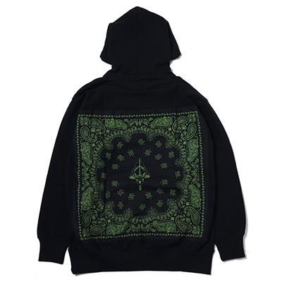 EVA-01 BANDANNA PARKA (BLACK×GREEN)