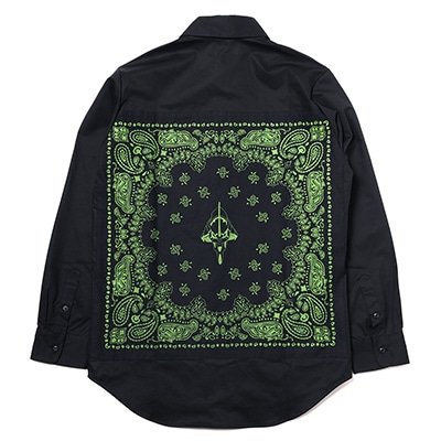 EVA-01 BANDANNA SHIRTS (BLACK×GREEN)