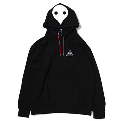 O-ring ZIP NECK hoodie（第4の使徒）by MALICIOUS.X (BLACK)