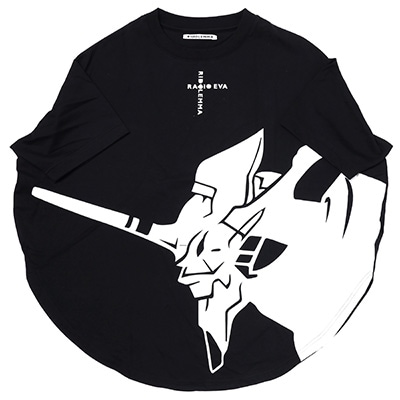 Circle T-shirt by RIDDLEMMA (WHITE(BLACK(EVA-01 MODEL))