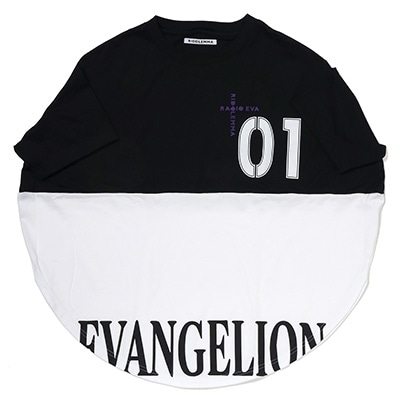 Circle 1/2 T-shirt by RIDDLEMMA (BLACK(EVA-01 MODEL))