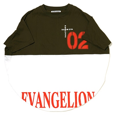 Circle 1/2 T-shirt by RIDDLEMMA (KHAKI (EVA-02 MODEL))