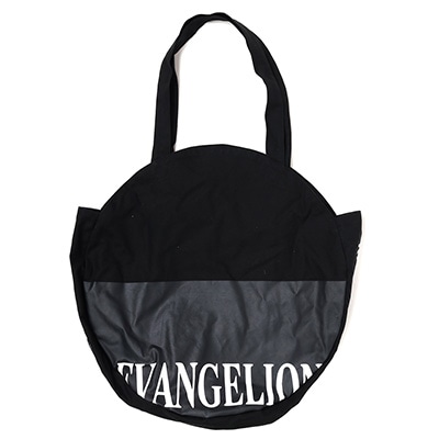 Circle Tote bag by RIDDLEMMA（EVA-01 Circle Keychain付き) (BLACK)