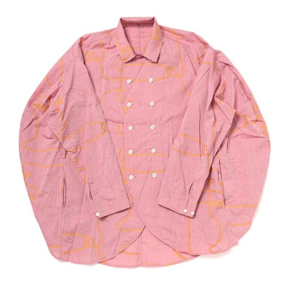 円環rope jacquard double breasted shirt jacket by 01u10 (RED(ASUKA))