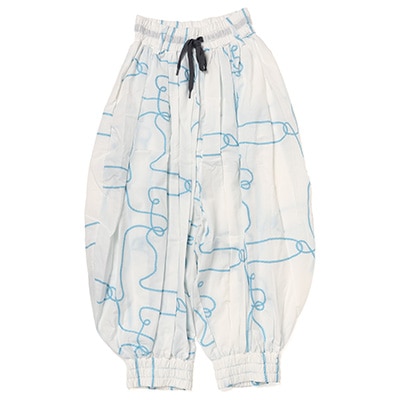 円環 rope jacquard many many gather pants by 01u10 (WHITE(REI))