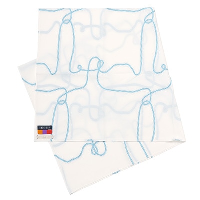 rope jacquard big scarf by 01u10 (WHITE( REI))