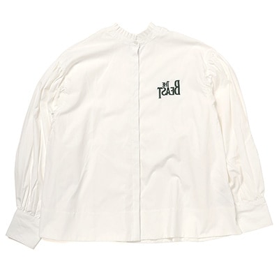 THE BEAST Embroidery Poplin 2way Shirt (WHITE)
