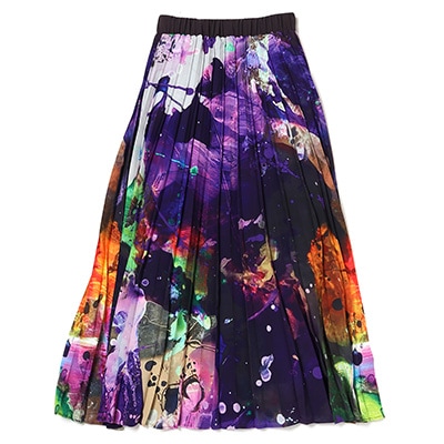 EVANGELION Graffiti Pleated Skirt by Cigarette-burns (PURPLE(EVA-01))