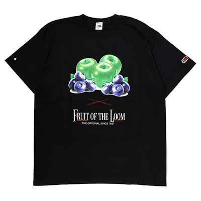 EVANGELION Fruit T-Shirt by FRUIT OF THE LOOM (BLACK)