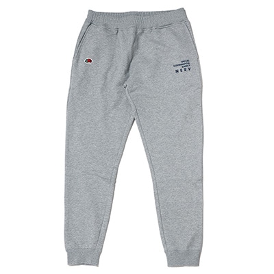 NERV Embroidery Jogger Sweat Pants by FRUIT OF THE LOOM (GRAY)