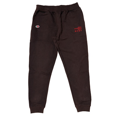 NERV Embroidery Jogger Sweat Pants by FRUIT OF THE LOOM (BROWN)