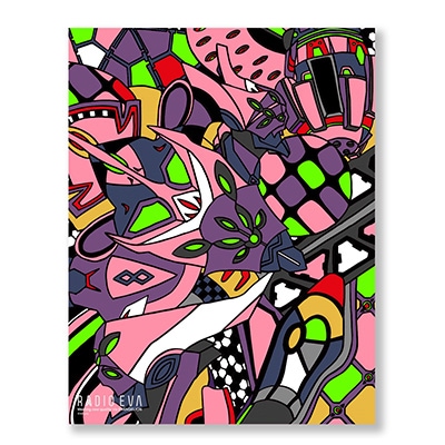 エヴァンゲリオン　プラスチック製アートポスター エヴァグッズ No.414 『kawasaki ZX-10R エヴァレーシング仕様